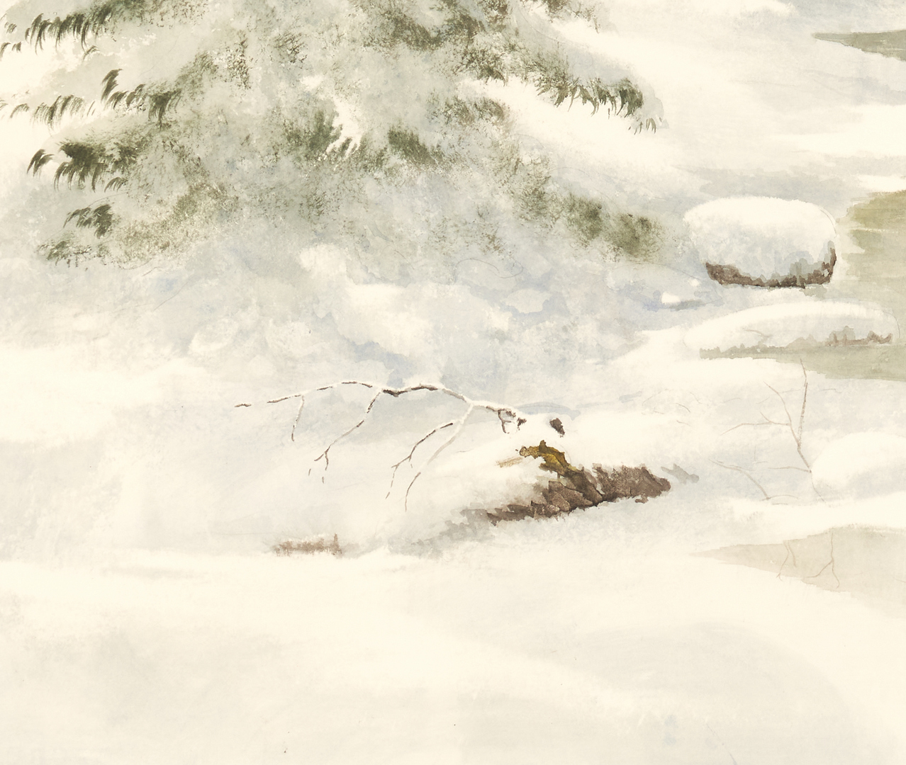 Lot 1133: Ron Williams W/C, Winter Landscape