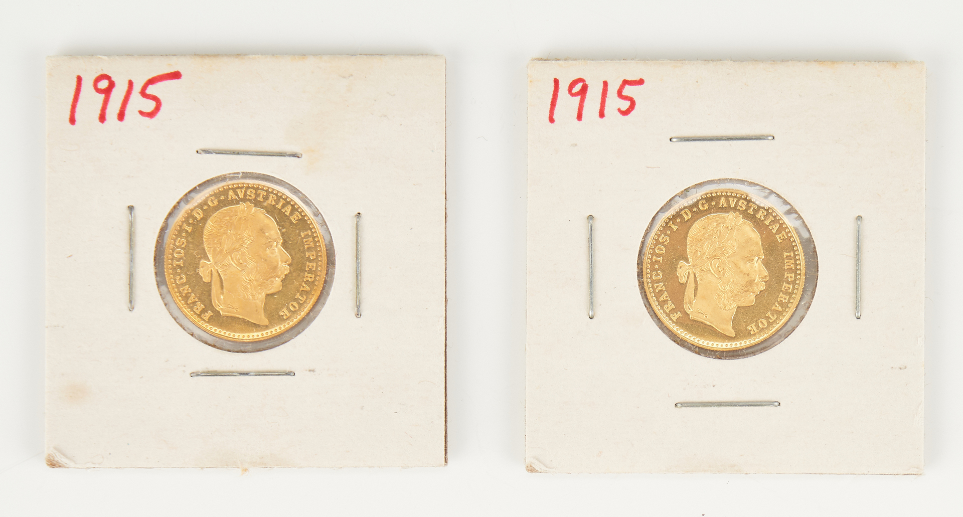 Lot 1167: 5 Austrian Restrike Gold Coins, incl. 1892, 1915