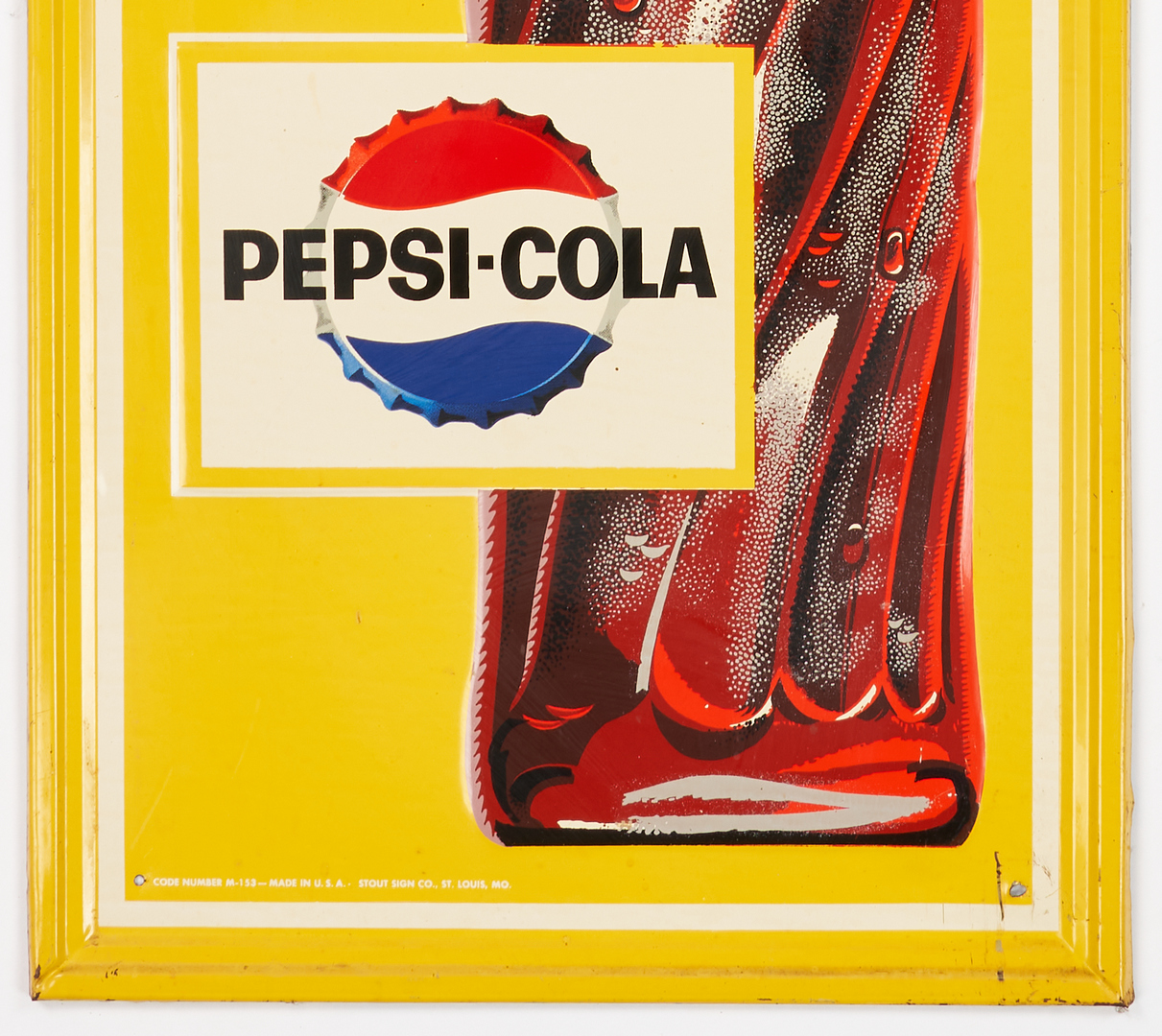 Lot 1175: Pepsi Cola Advertising Sign, Say Pepsi Please