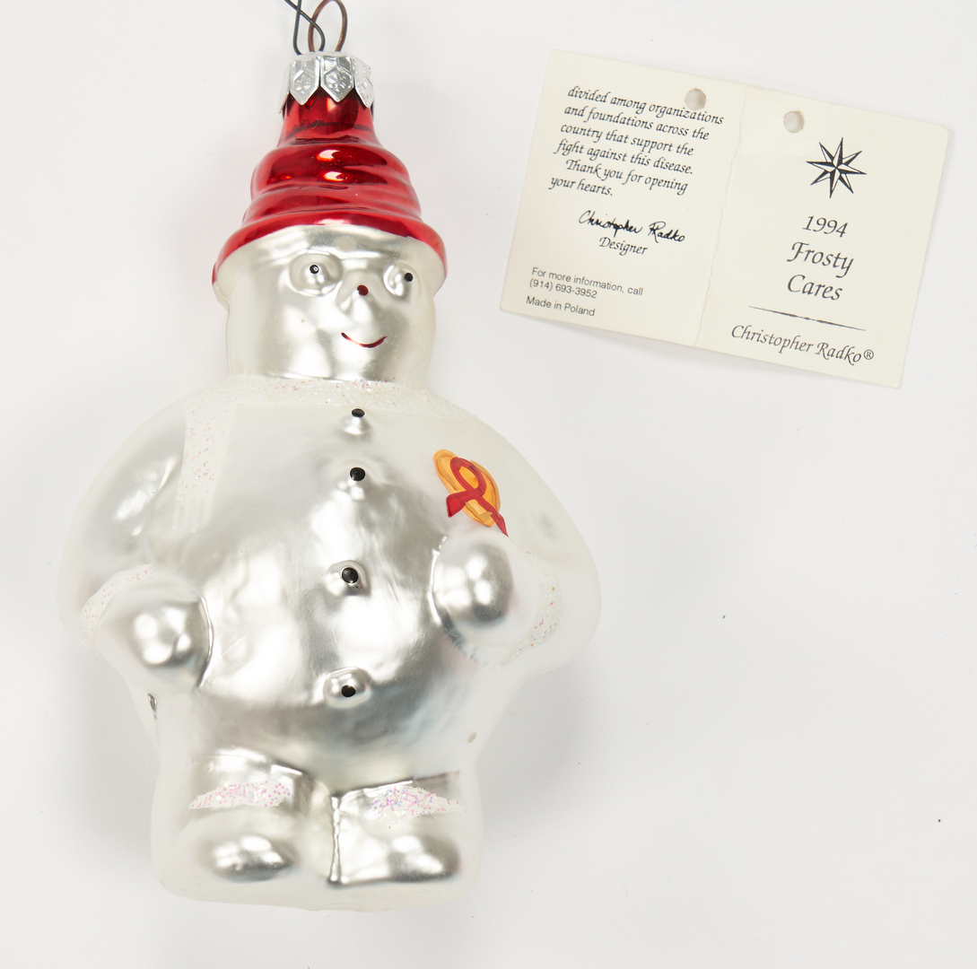 Lot 1182: 30 Christopher Radko Christmas Ornaments, incl. Signed