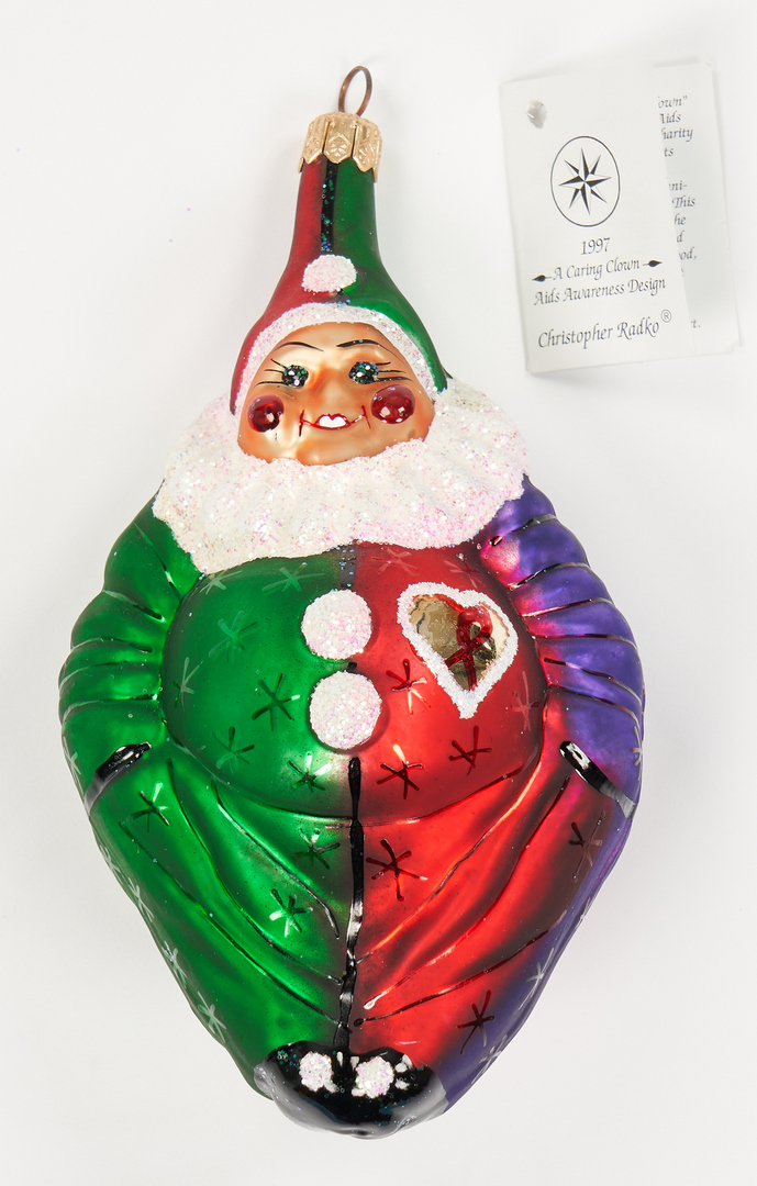 Lot 1182: 30 Christopher Radko Christmas Ornaments, incl. Signed