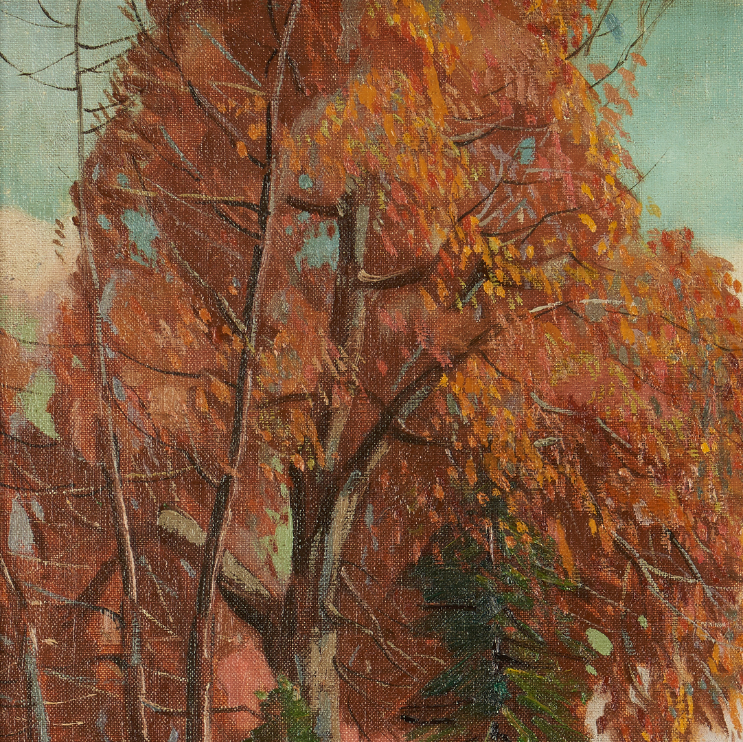 Lot 120: Carl R. Krafft O/C Painting, Autumn Landscape