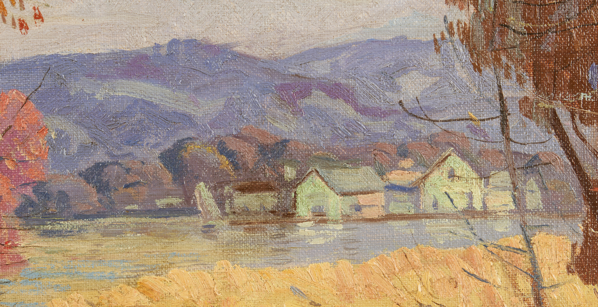 Lot 120: Carl R. Krafft O/C Painting, Autumn Landscape