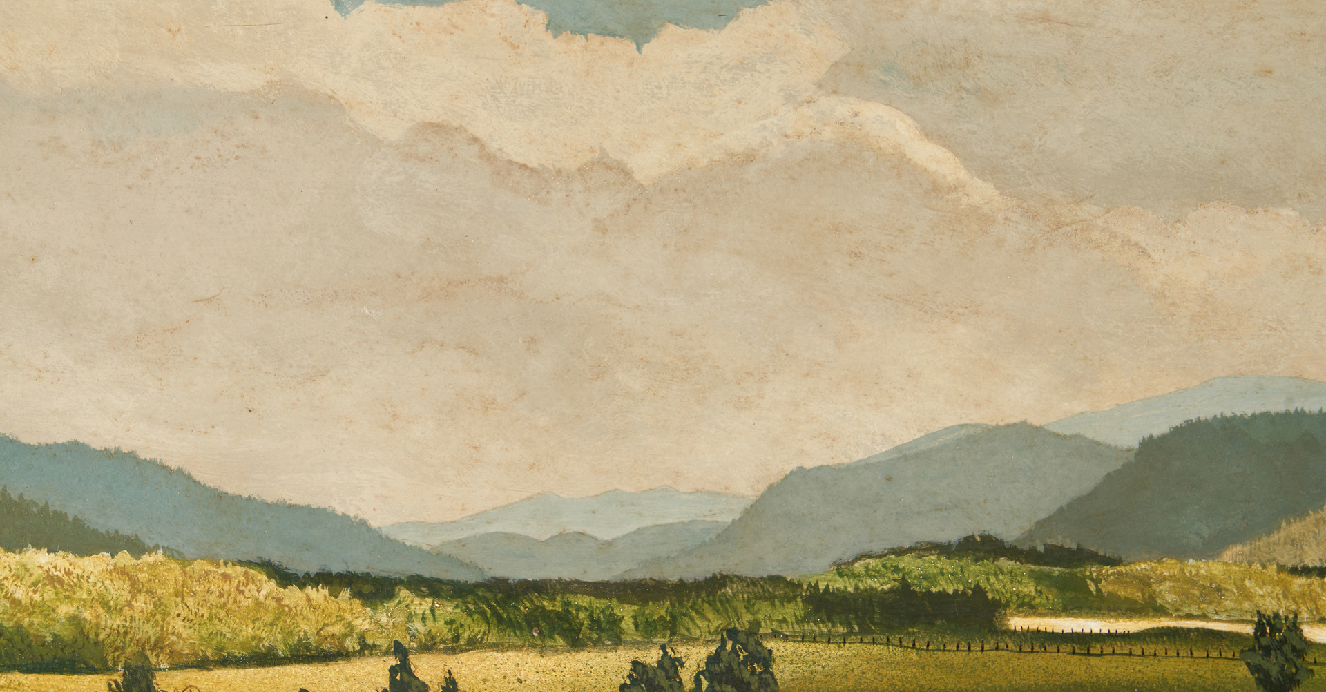 Lot 166: John Chumley Cades Cove Oil on Board Painting