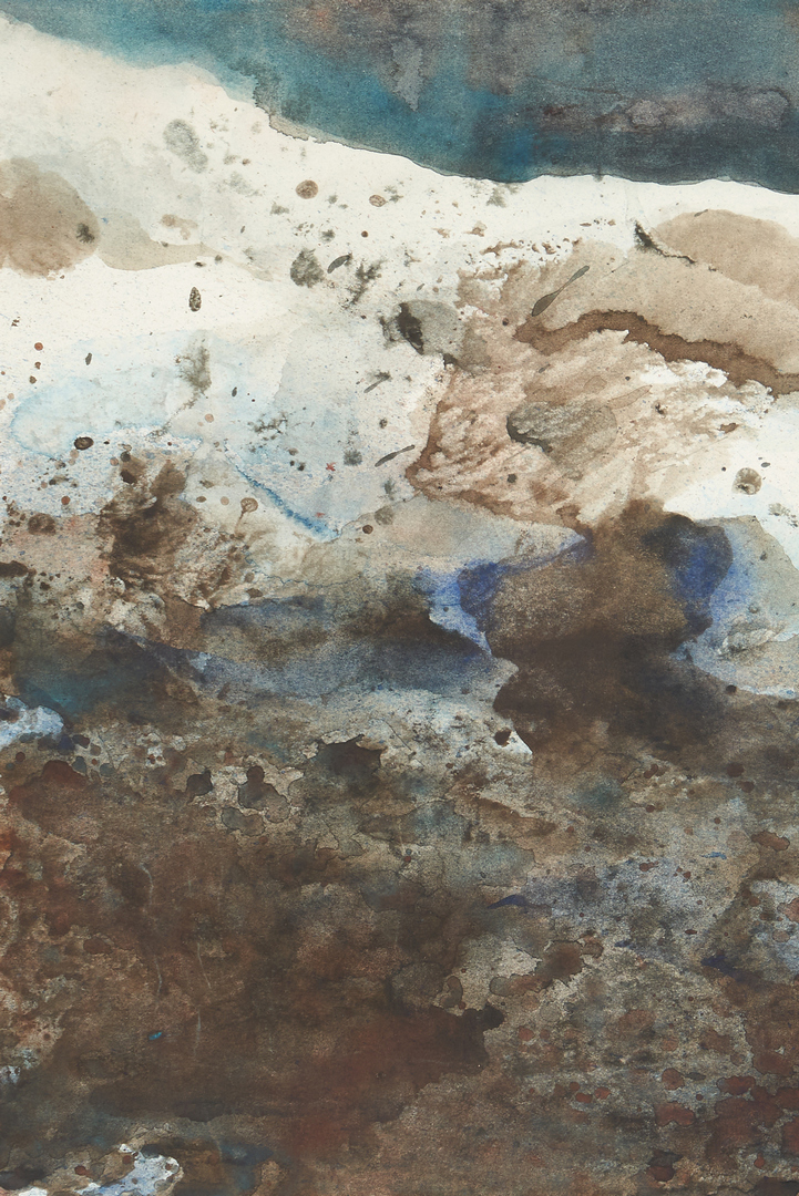 Lot 167: 2 Carl Sublett Watercolors, Hill Tree & Winter Mountain