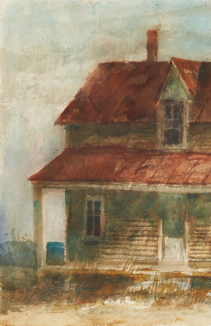 Lot 169: 2 Carl Sublett Watercolor Paintings incl. The Steeple House