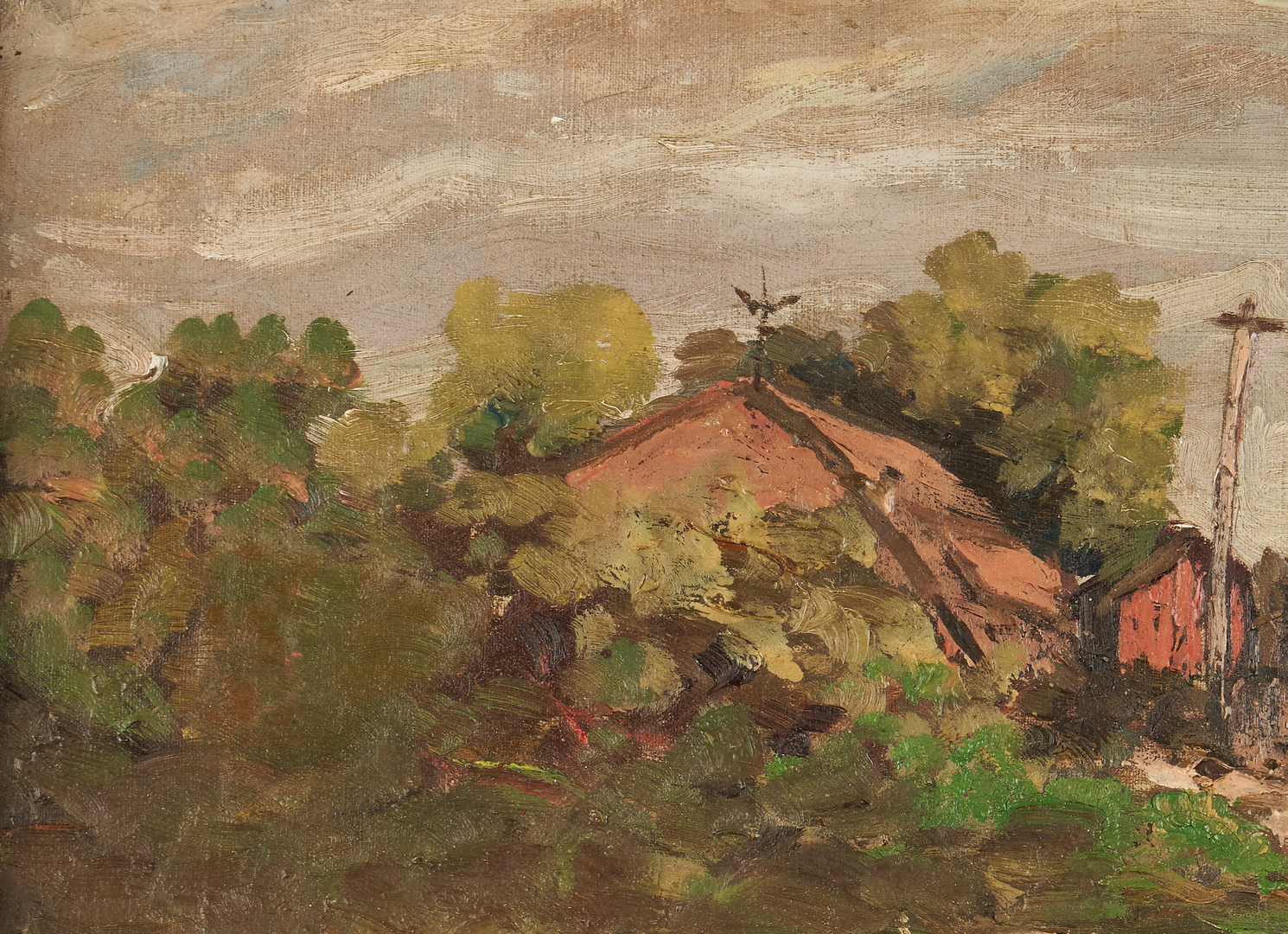 Lot 173: Gilbert Gaul O/C Landscape, Country Road