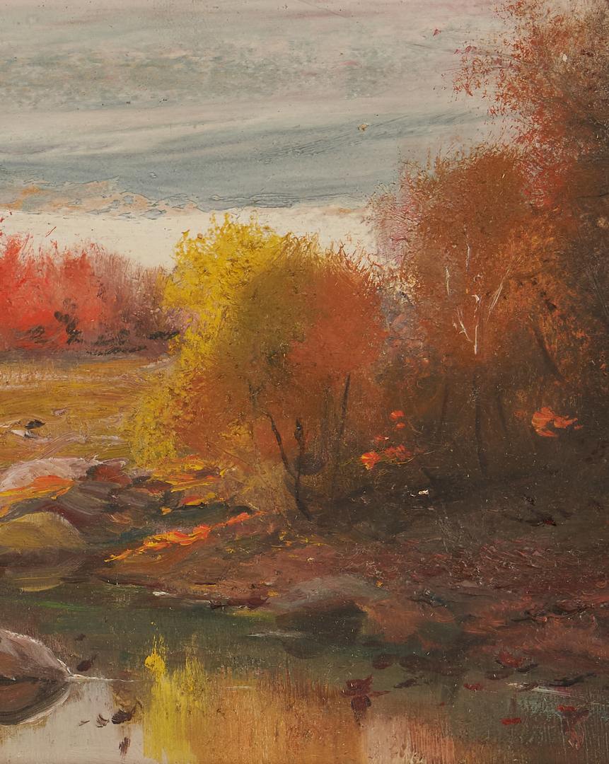 Lot 179: Lloyd Branson Oil on Cardstock Landscape Painting