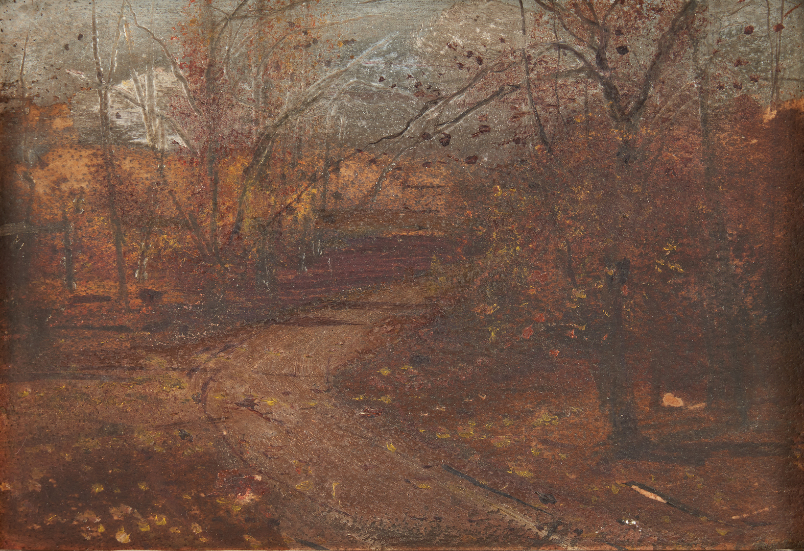 Lot 180: L. Branson Oil Landscape & E. Hurst Pastel Portrait
