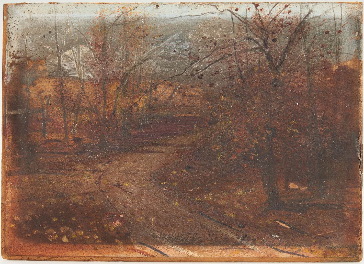 Lot 180: L. Branson Oil Landscape & E. Hurst Pastel Portrait