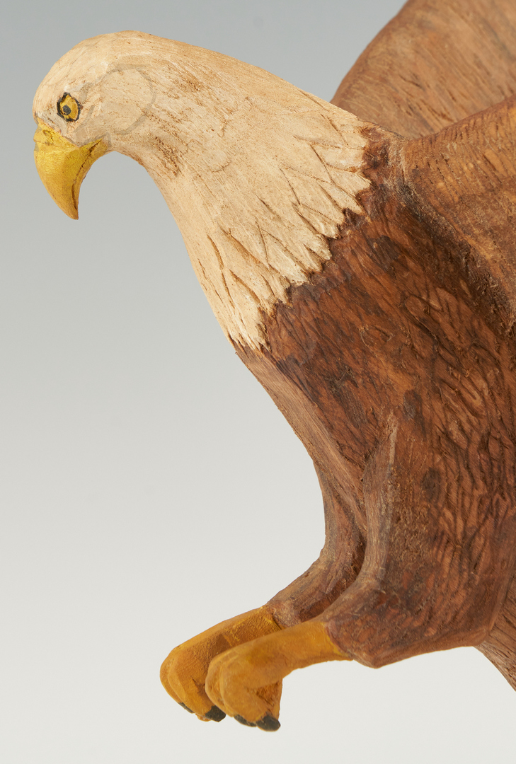 Lot 195: Roy Pace Folk Art Carved Eagle