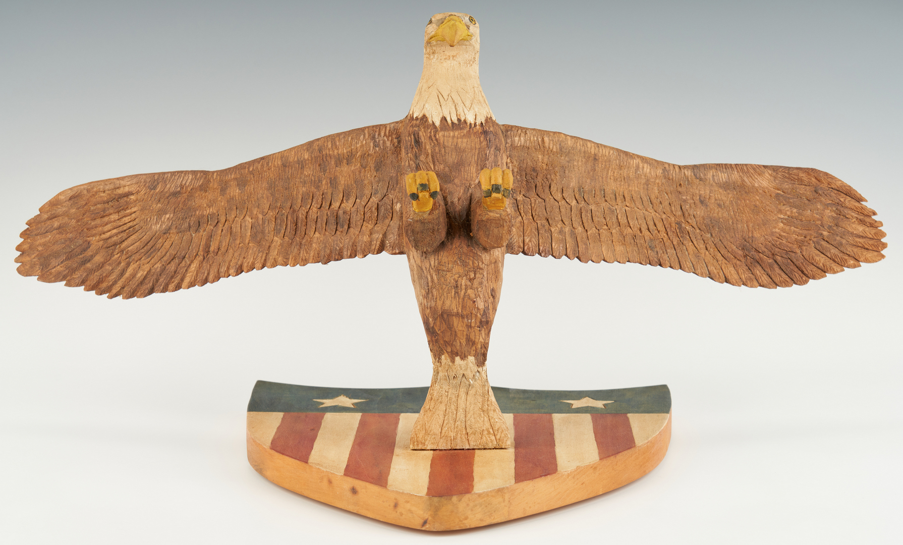 Lot 195: Roy Pace Folk Art Carved Eagle