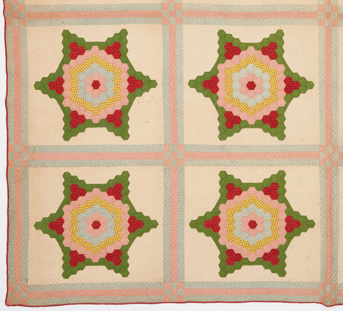 Lot 206: TN or GA Honeycomb Pattern Quilt