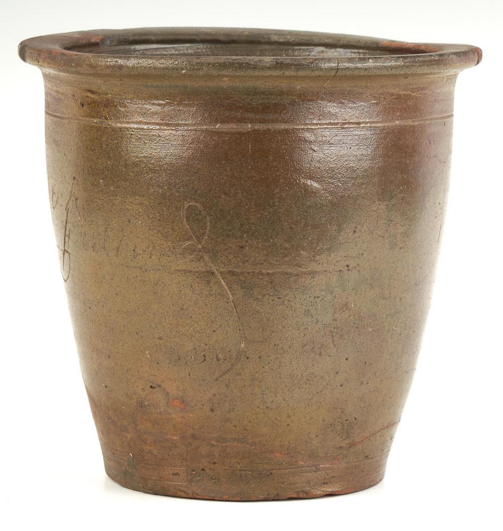 Lot 211: 2 Greene County, TN Pottery Jars, incl. Exhibited Harmon