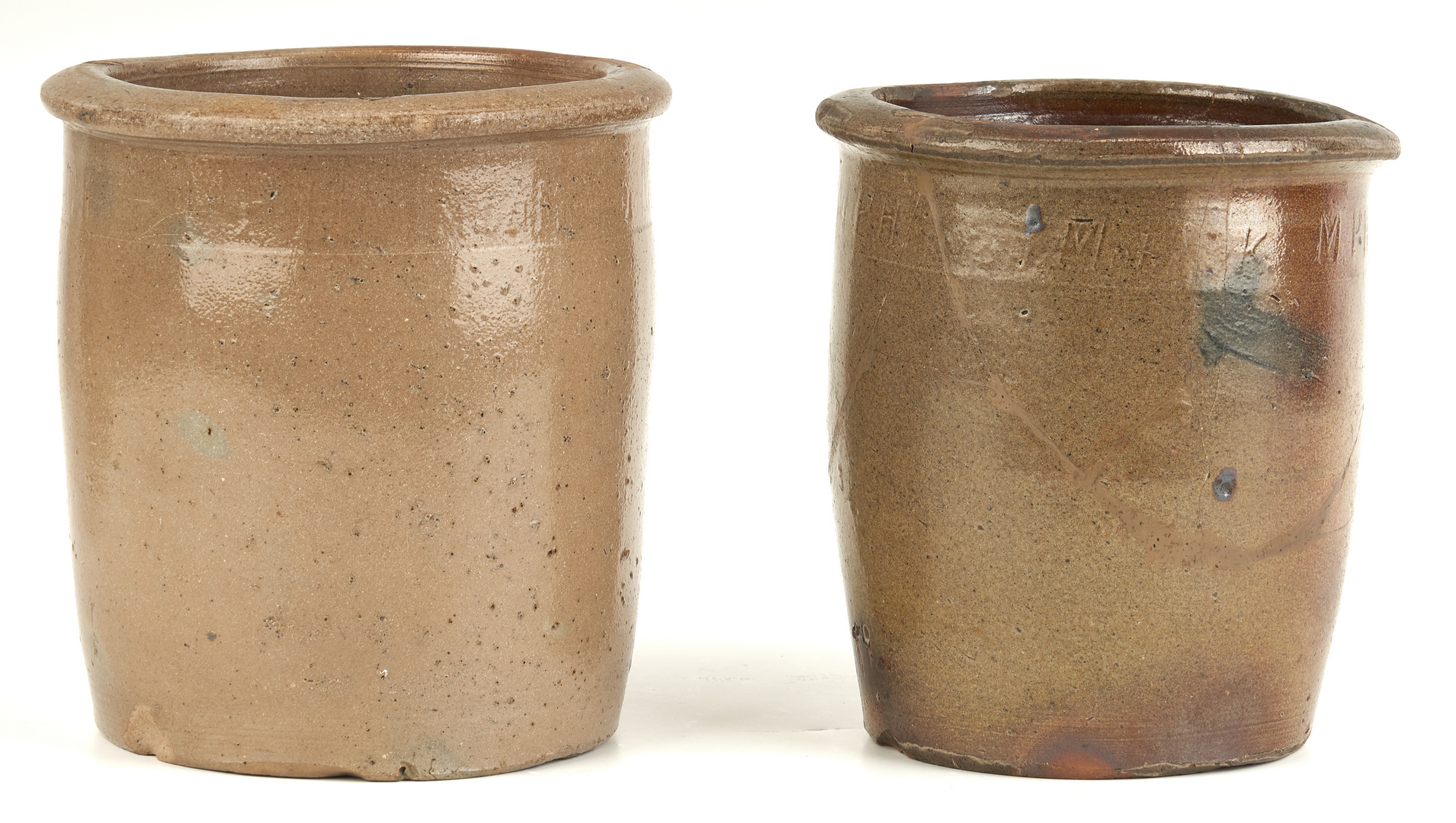 Lot 212: 3 Greene County, TN Pottery Jars by Harmon