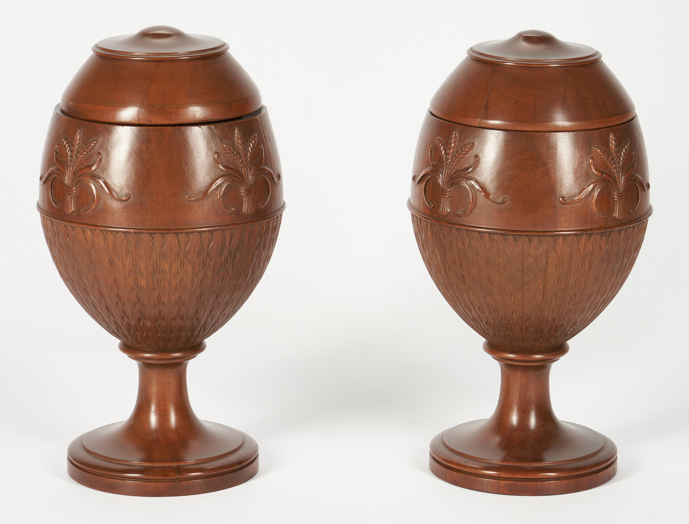 Lot 228: Pair Large Adam Style Knife Urns