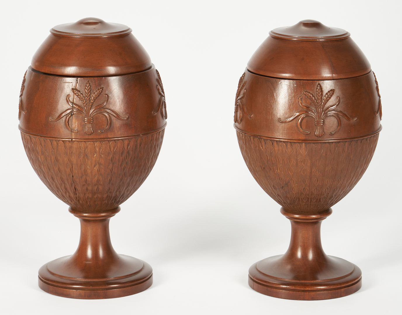 Lot 228: Pair Large Adam Style Knife Urns