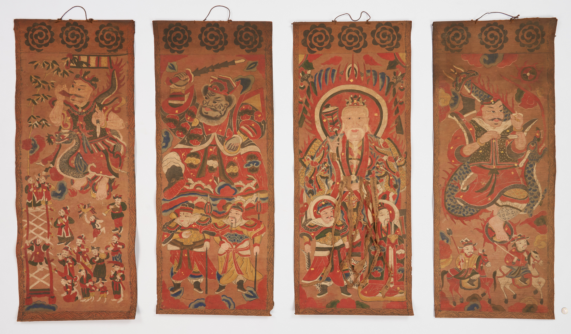 Lot 22: 8 Chinese Yao Ceremonial Temple Scroll Paintings