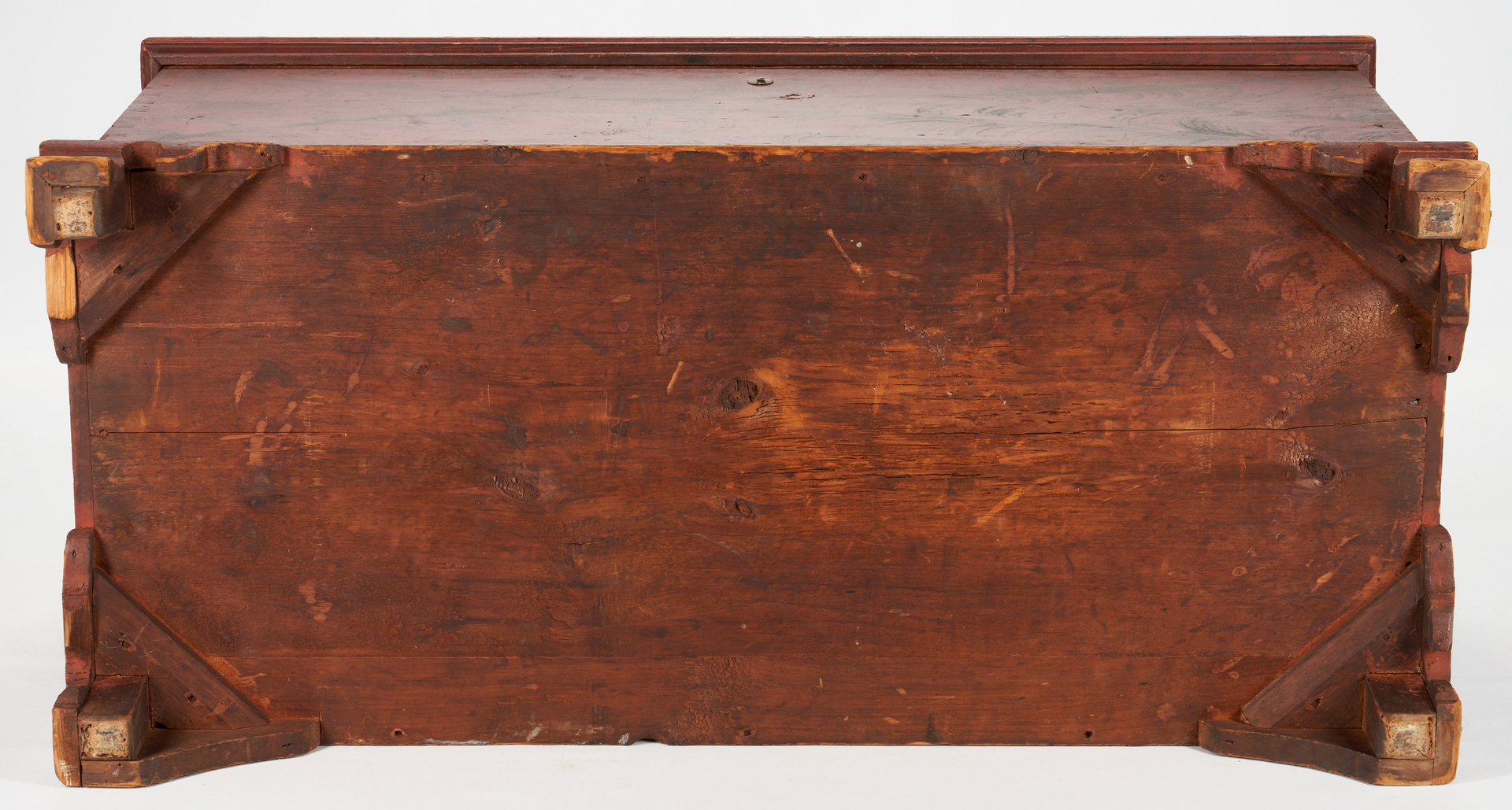 Lot 231: American Painted Blanket Chest with Fraktur
