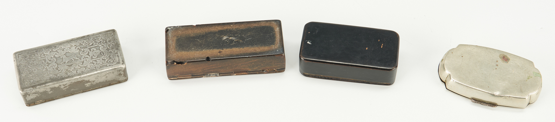 Lot 241: 10 Snuff, Tobacco & Spice Boxes, Various Materials