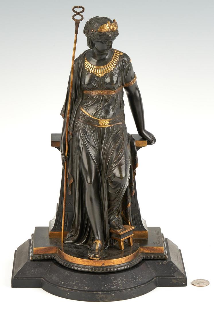 Lot 246: Bronze Cleopatra Sculpture signed E. Bouret