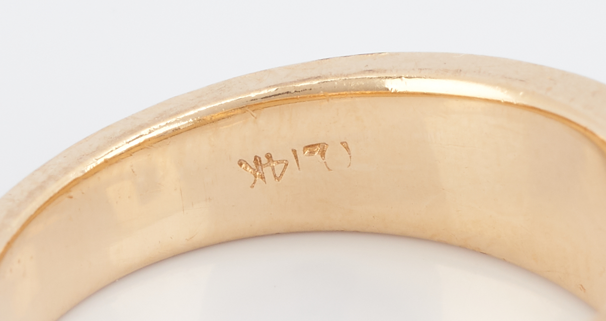 Lot 253: Men's 14K Gold & Diamond Ring, 1.5 Carats