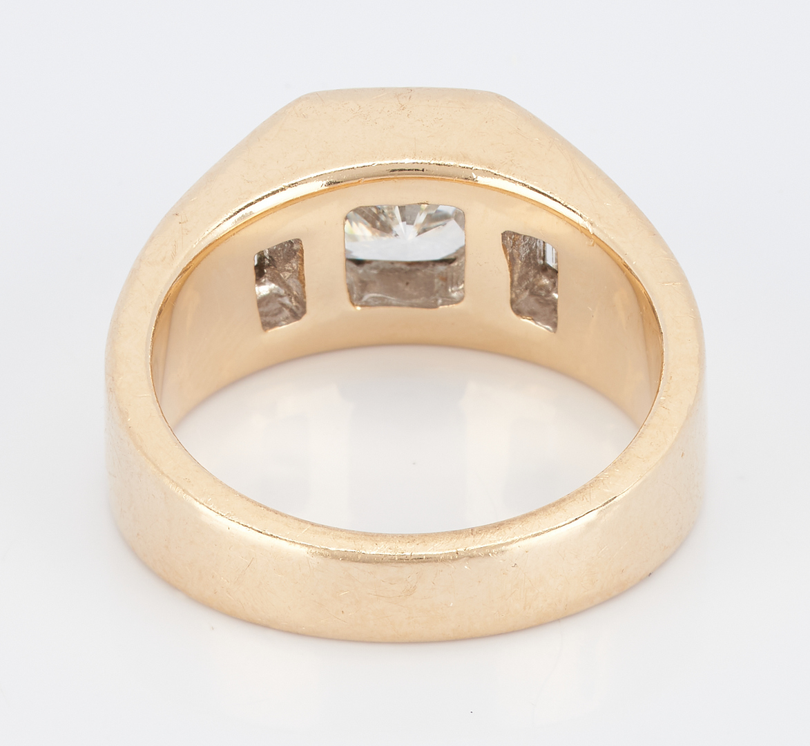 Lot 253: Men's 14K Gold & Diamond Ring, 1.5 Carats