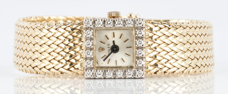 Lot 267: Ladies 14K Diamond Rolex Wristwatch