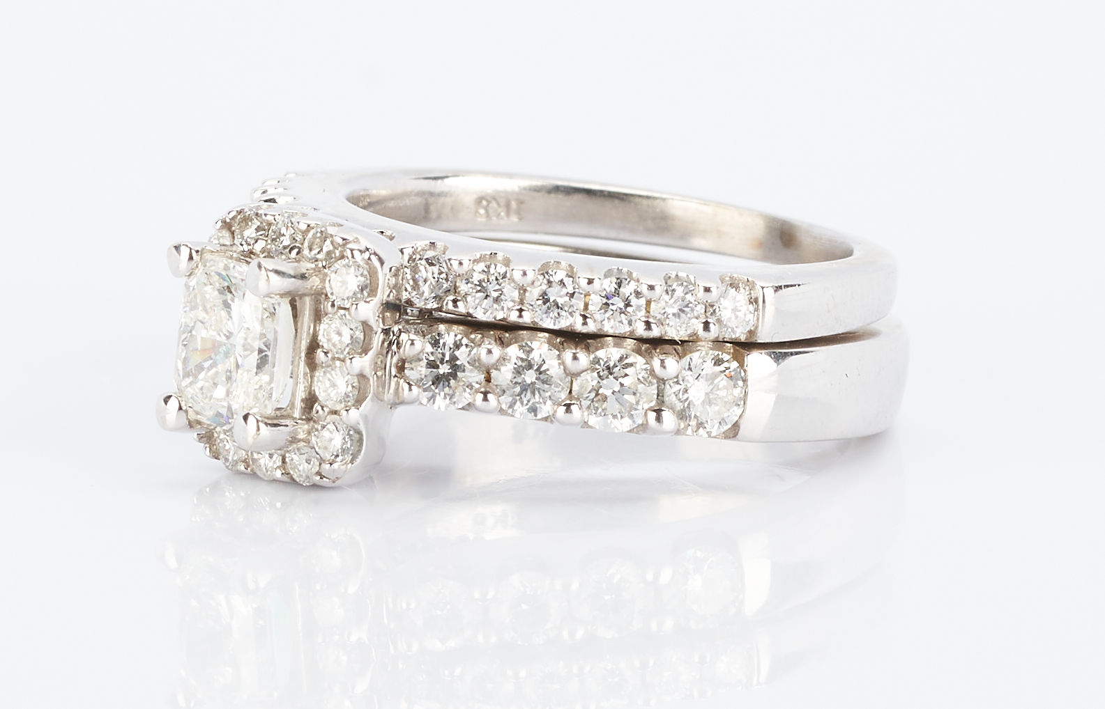 Lot 271: 14K Gold & Diamond Bridal Ring Set