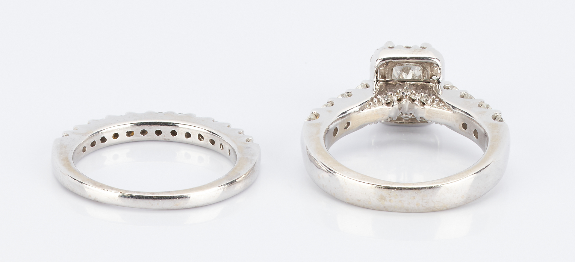 Lot 271: 14K Gold & Diamond Bridal Ring Set