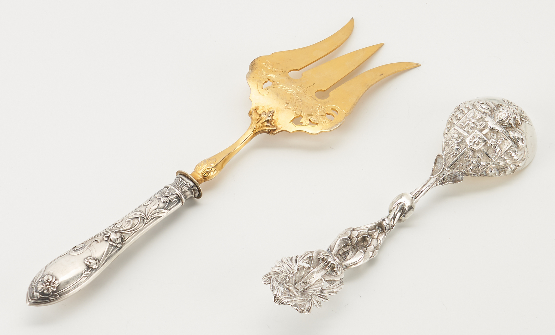 Lot 282: 11 Pcs. Continental Silver incl. Dutch Figural Spoons