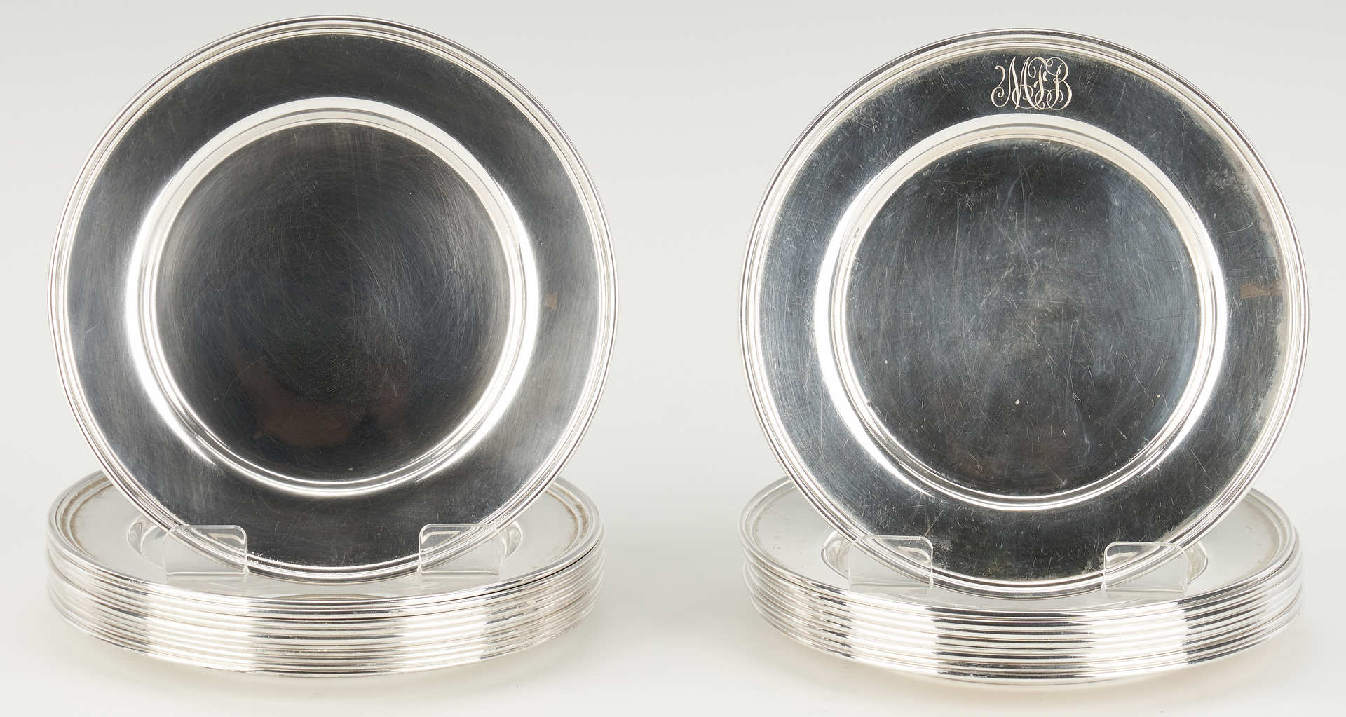 Lot 289: Group of 20 Sterling Silver Bread Plates