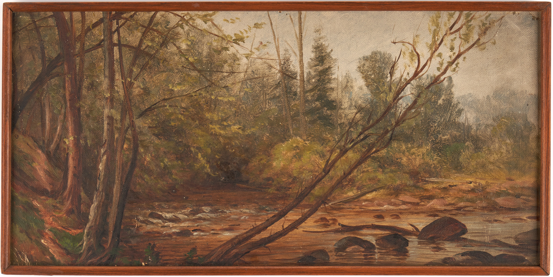 Lot 324: Oil on Board Landscape, attrib. Thomas Campbell
