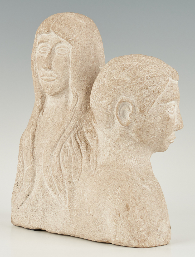 Lot 326: Limestone Sculptures, attrib. Puryear Mims