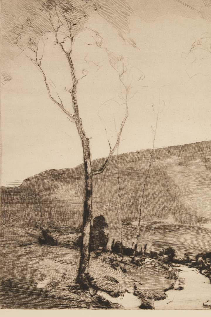 Lot 335: Alfred Hutty and Chauncey Ryder Landscape Etchings, 2 items