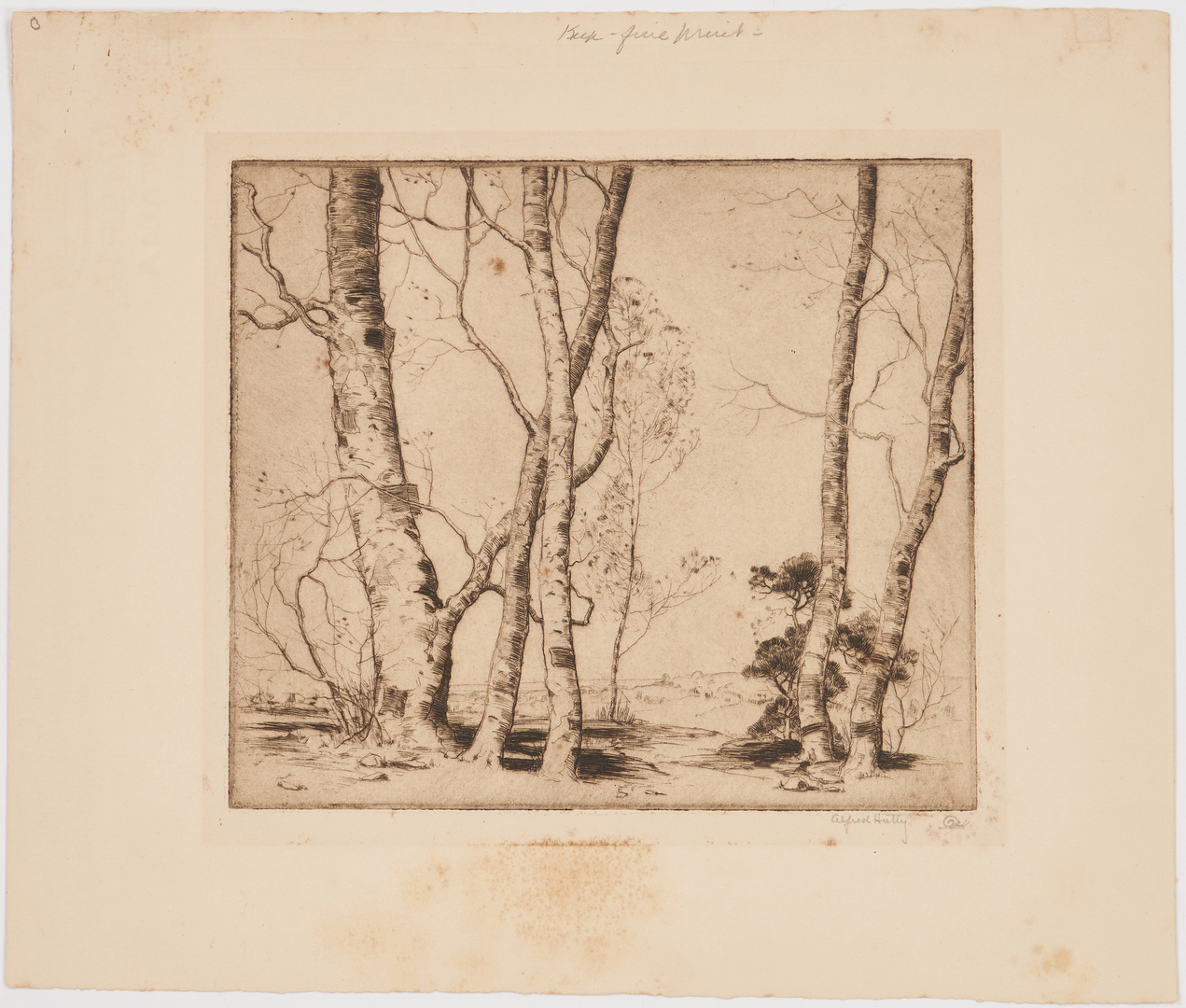 Lot 335: Alfred Hutty and Chauncey Ryder Landscape Etchings, 2 items