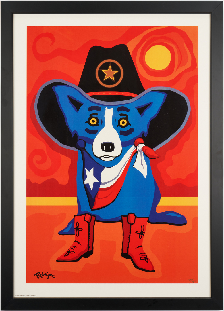 Lot 337: Rodrigue Blue Dog Estate Print, Take Me Back to Texas | Case  Auctions