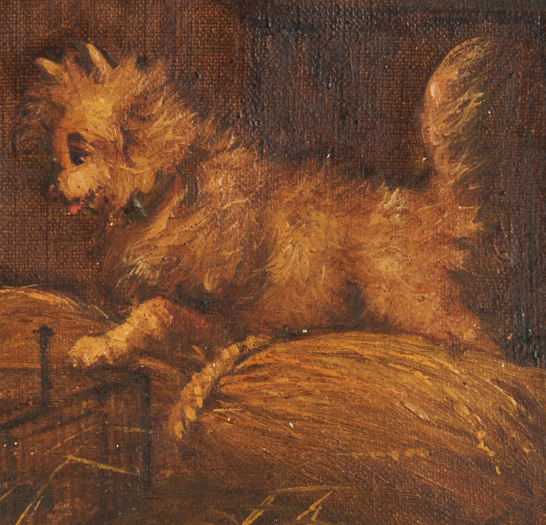 Lot 352: James Northcote O/C painting of dogs