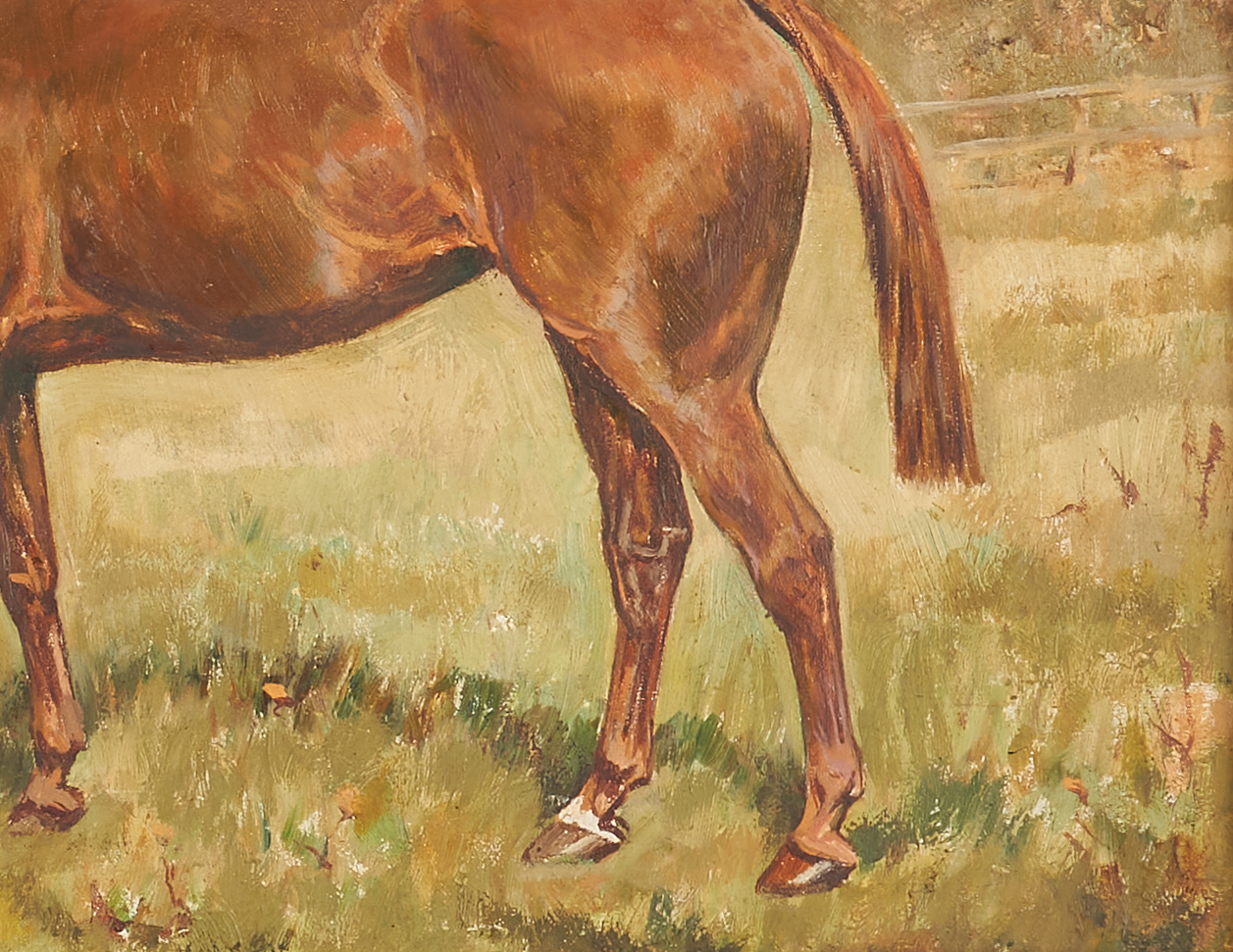 Lot 376: 2 British O/C Horse Portraits by Collier, Trickett