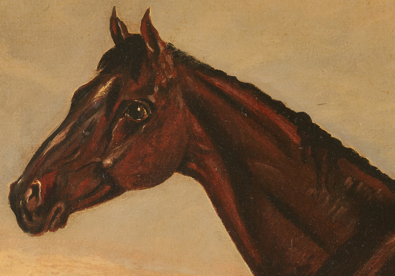 Lot 376: 2 British O/C Horse Portraits by Collier, Trickett