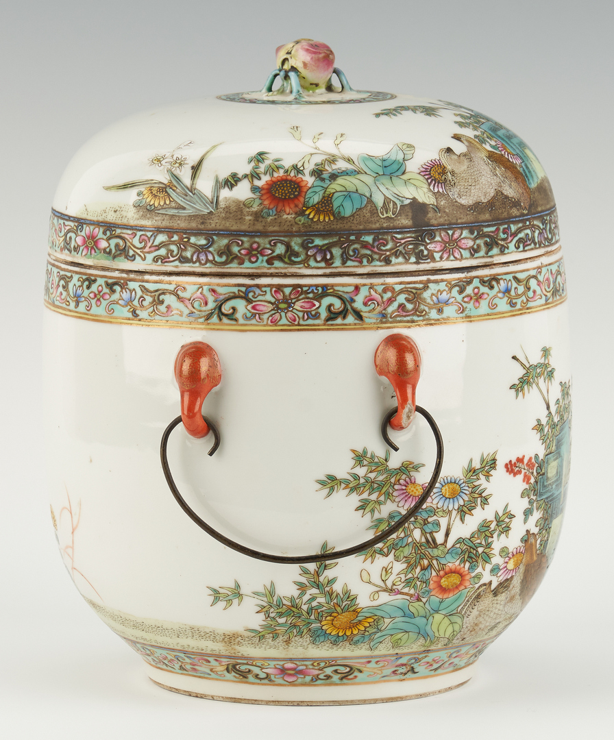 Lot 395: Chinese Famille Rose Porcelain Fruit Cooler