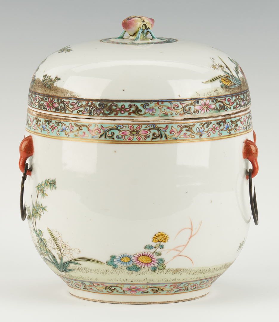 Lot 395: Chinese Famille Rose Porcelain Fruit Cooler