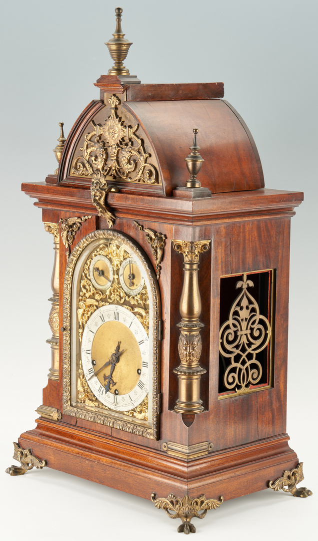 Lot 400: Continental Musical Bracket Clock w/ Bronze Mounts
