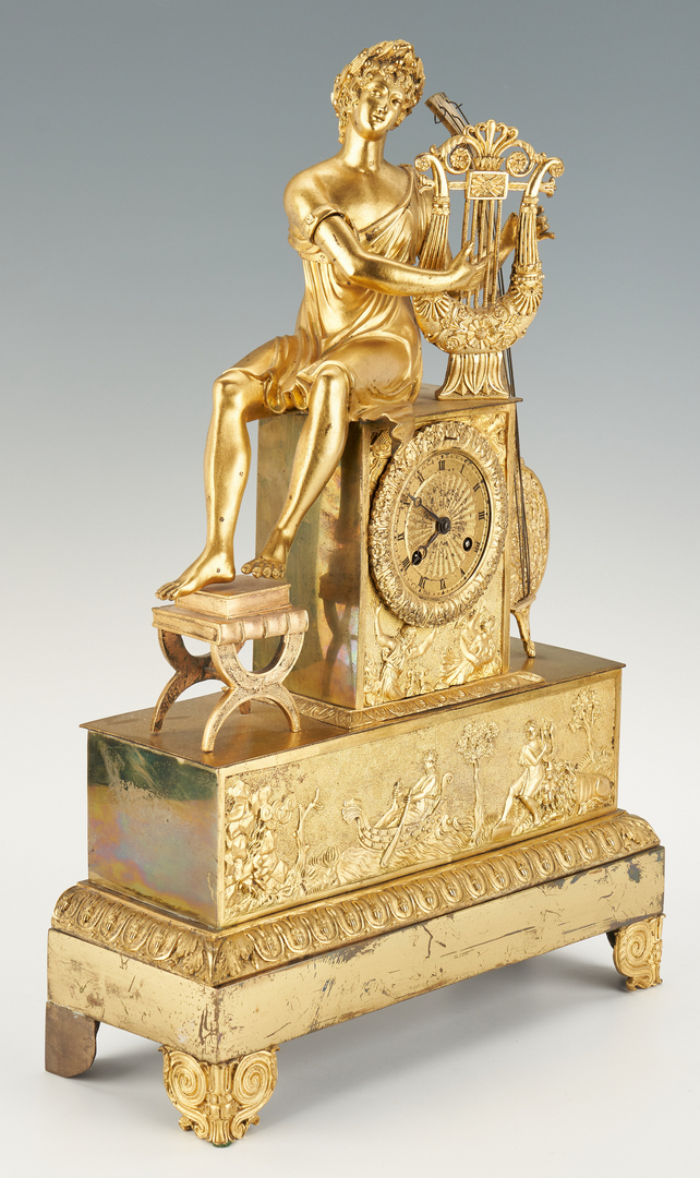 Lot 401: French Ormolu Figural Clock, Music Theme
