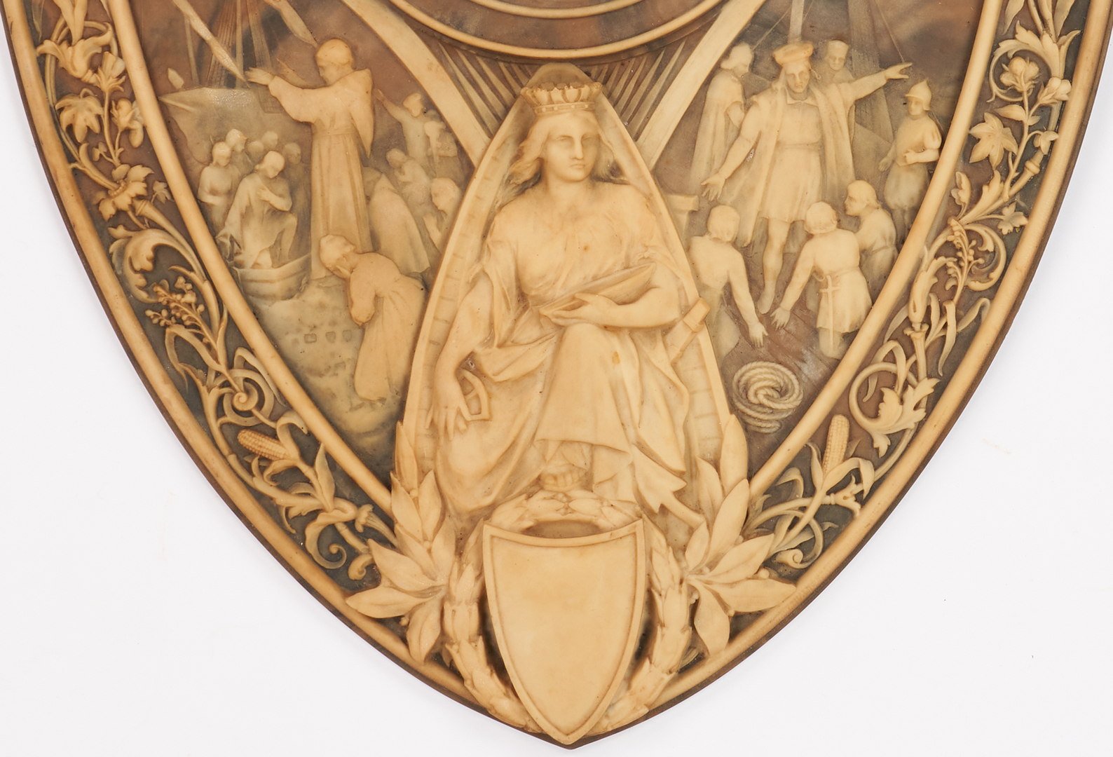 Lot 404: 2 Bas Relief Plaques, Columbus Related