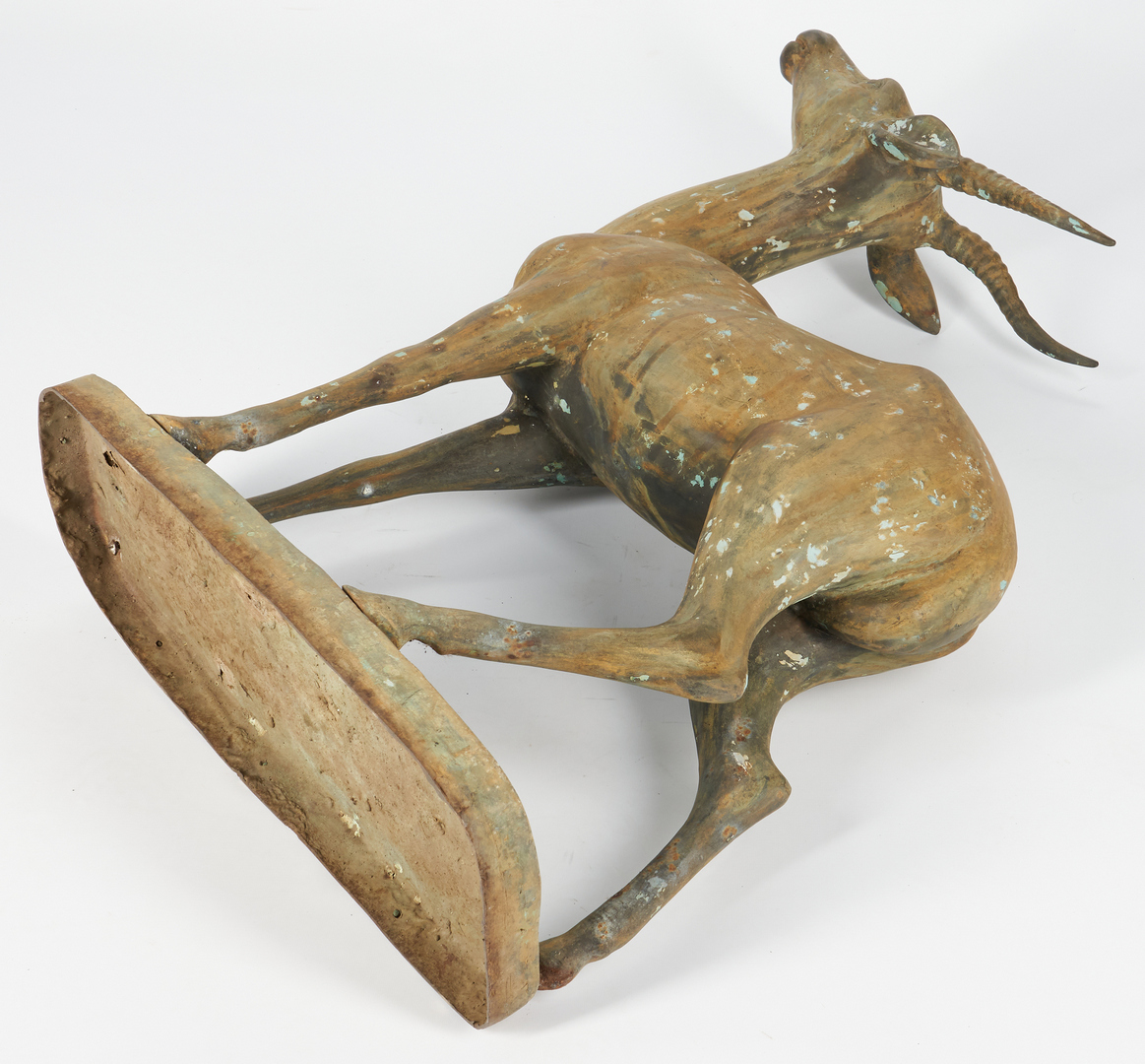 Lot 406: Bronze Garden Antelope Sculpture