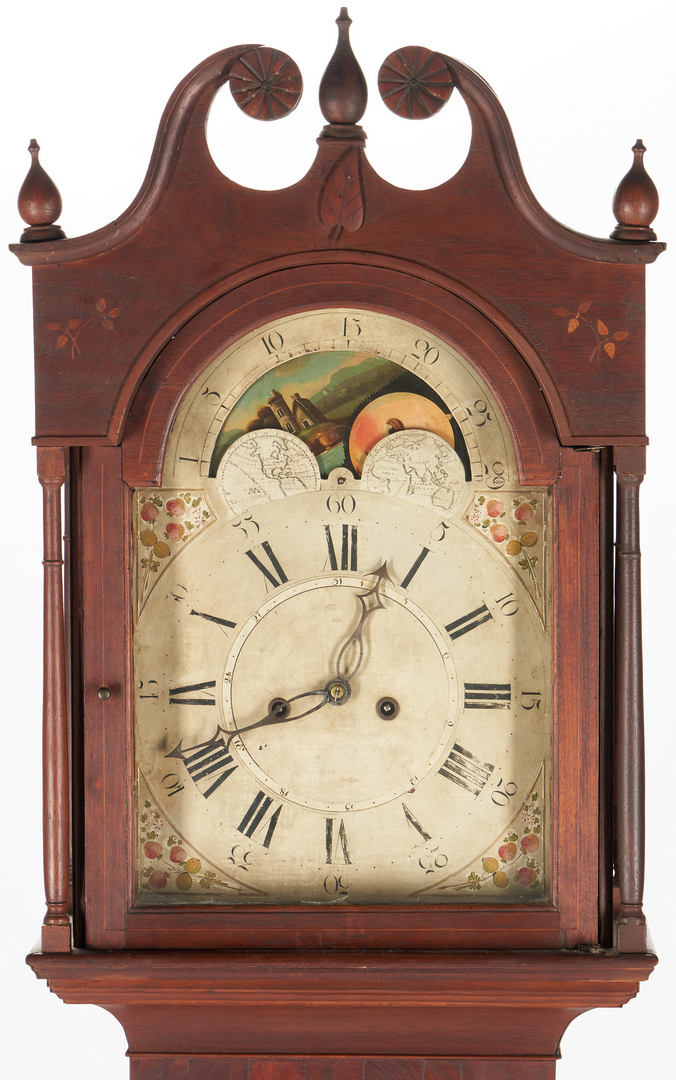 Lot 416: Ohio Valley Inlaid Tall Case Clock