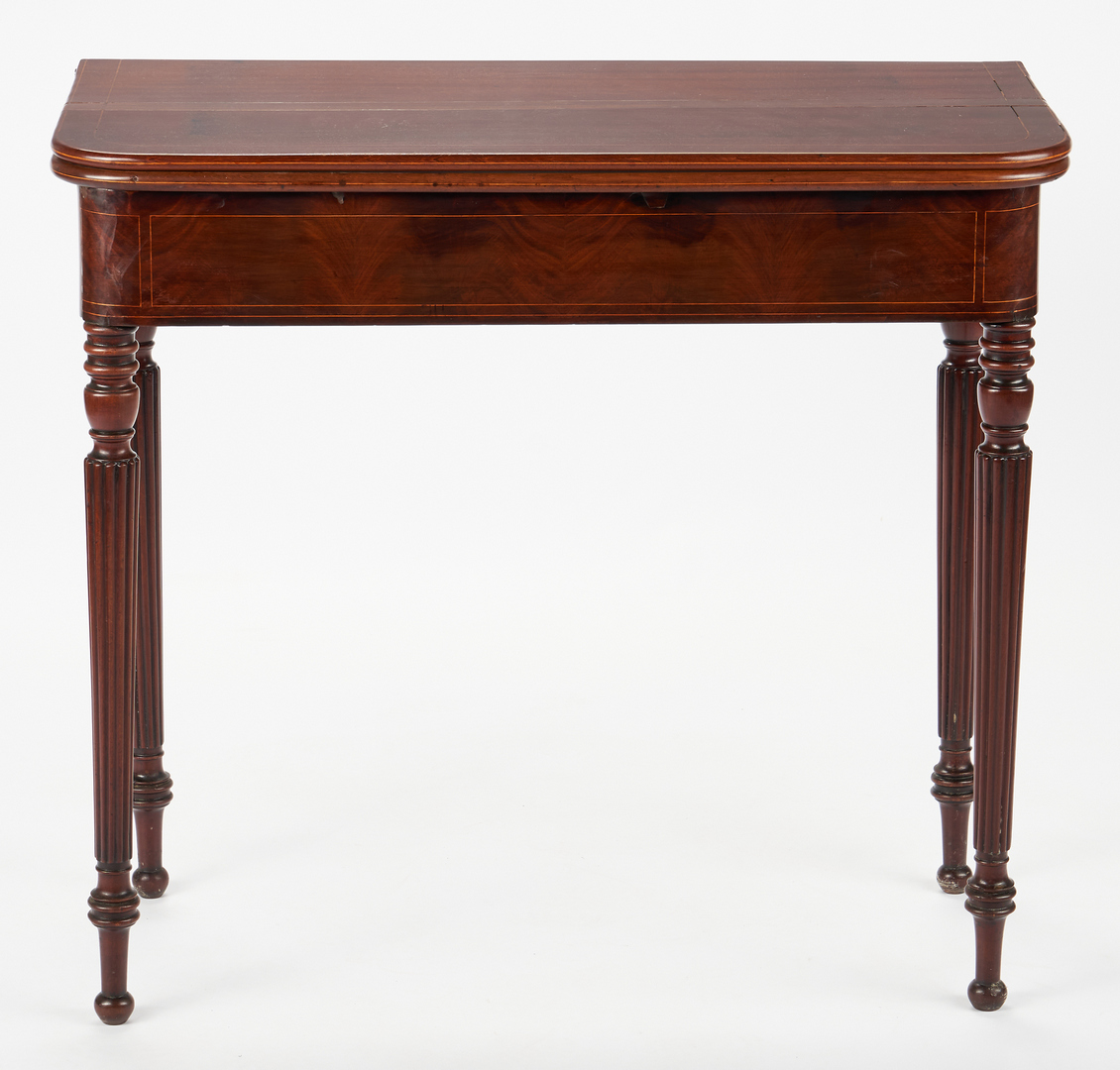 Lot 422: Massachusetts Federal Inlaid Game Table