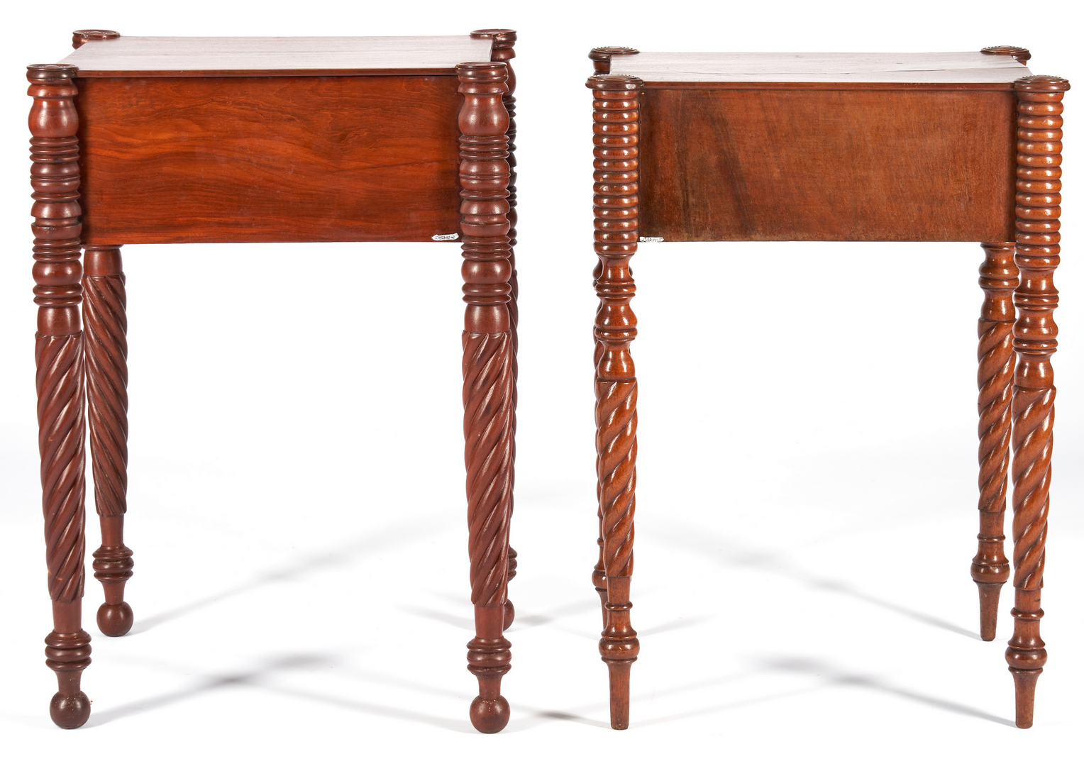 Lot 423: Two Sheraton 2-Drawer Small Work Tables