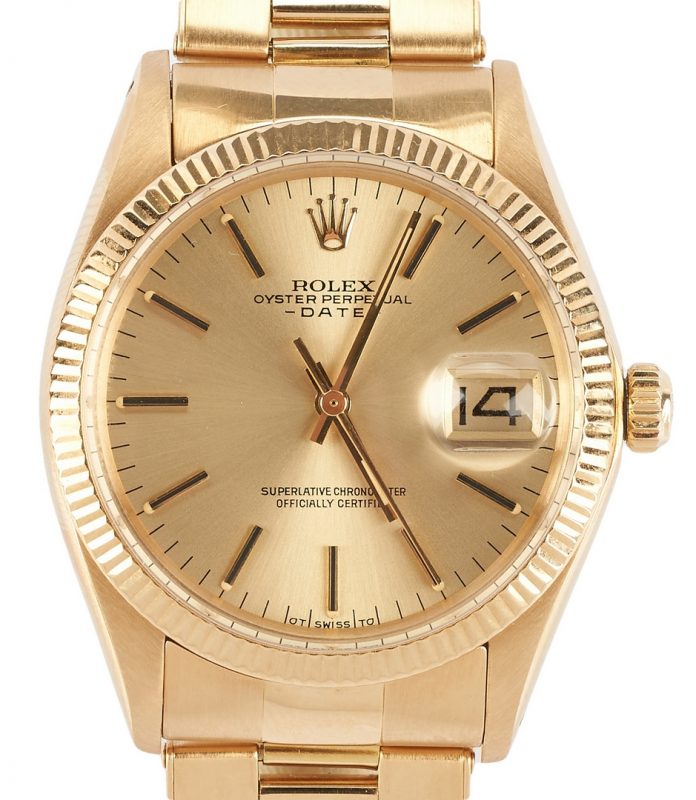 Lot 42: Rolex 18K Date Model Wrist Watch